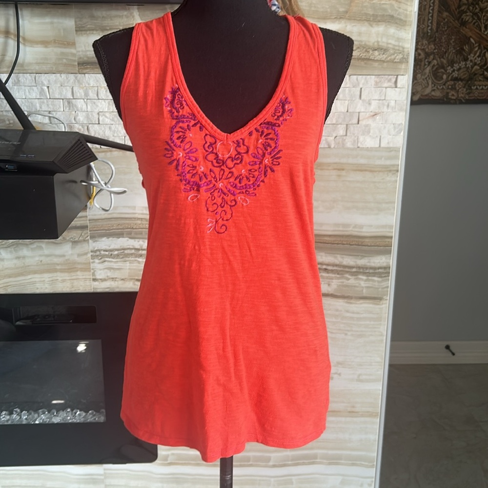 Athleta Orange Criss Cross Tank. Size XS (205)